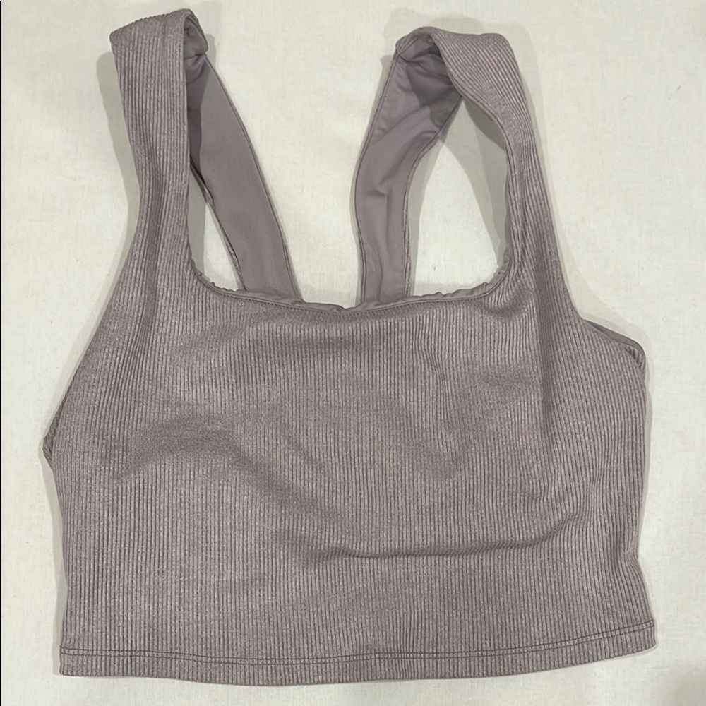 Alo Ribbed Lavender Sportsbra